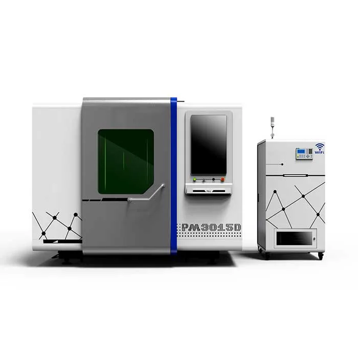 Cover protected fiber laser cutting machine